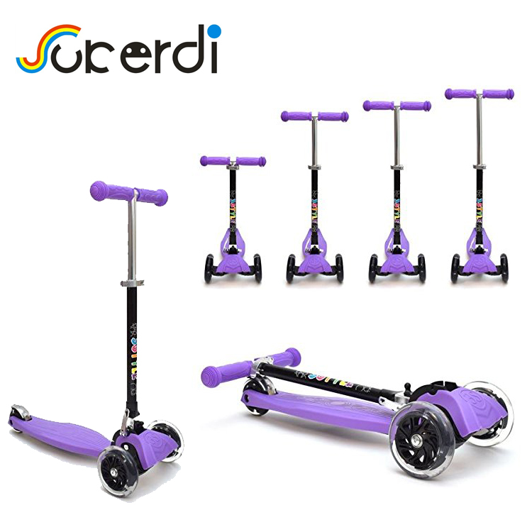 Tilt Kickboard Mini T-Bar 3 Wheel Kick Scooter Bobbi Board for Boys / Girls / Children